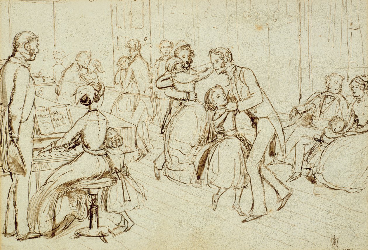 Eine Party in Bowerswell, 1853 von John Everett Millais