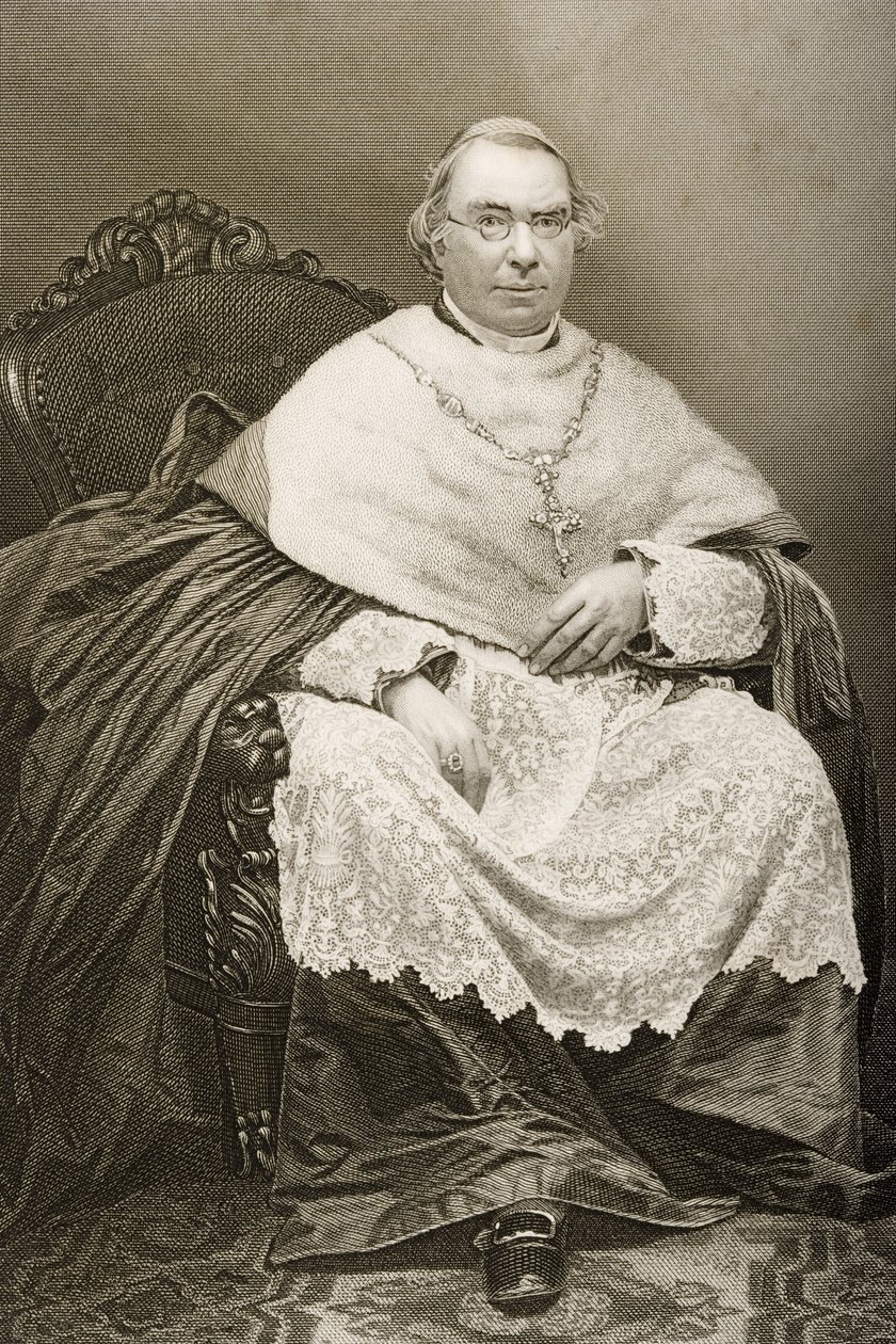 Nicholas Patrick Wiseman (1802-65) graviert von D.J. Pound nach einem Foto, aus 