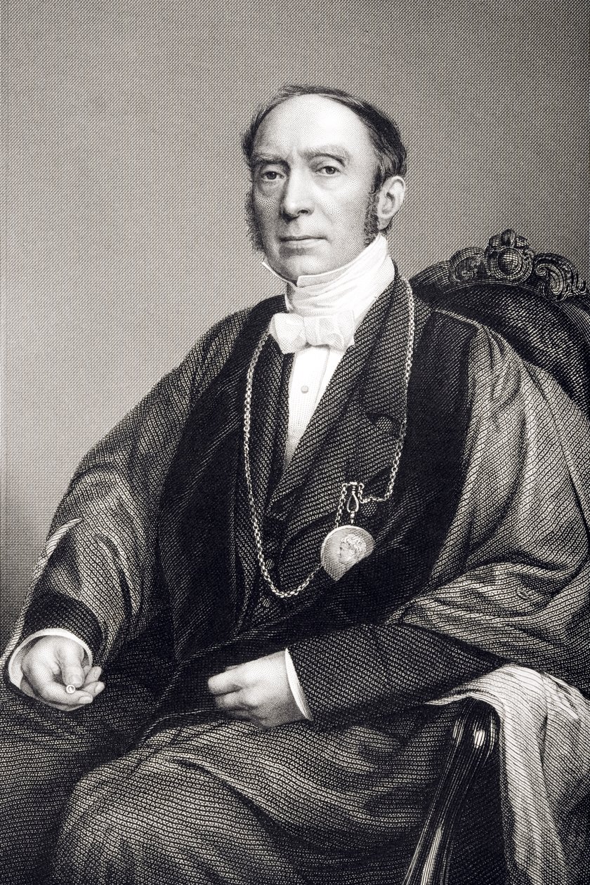 Sir Charles Locke Eastlake, graviert von D.J. Pound nach einem Foto, aus 