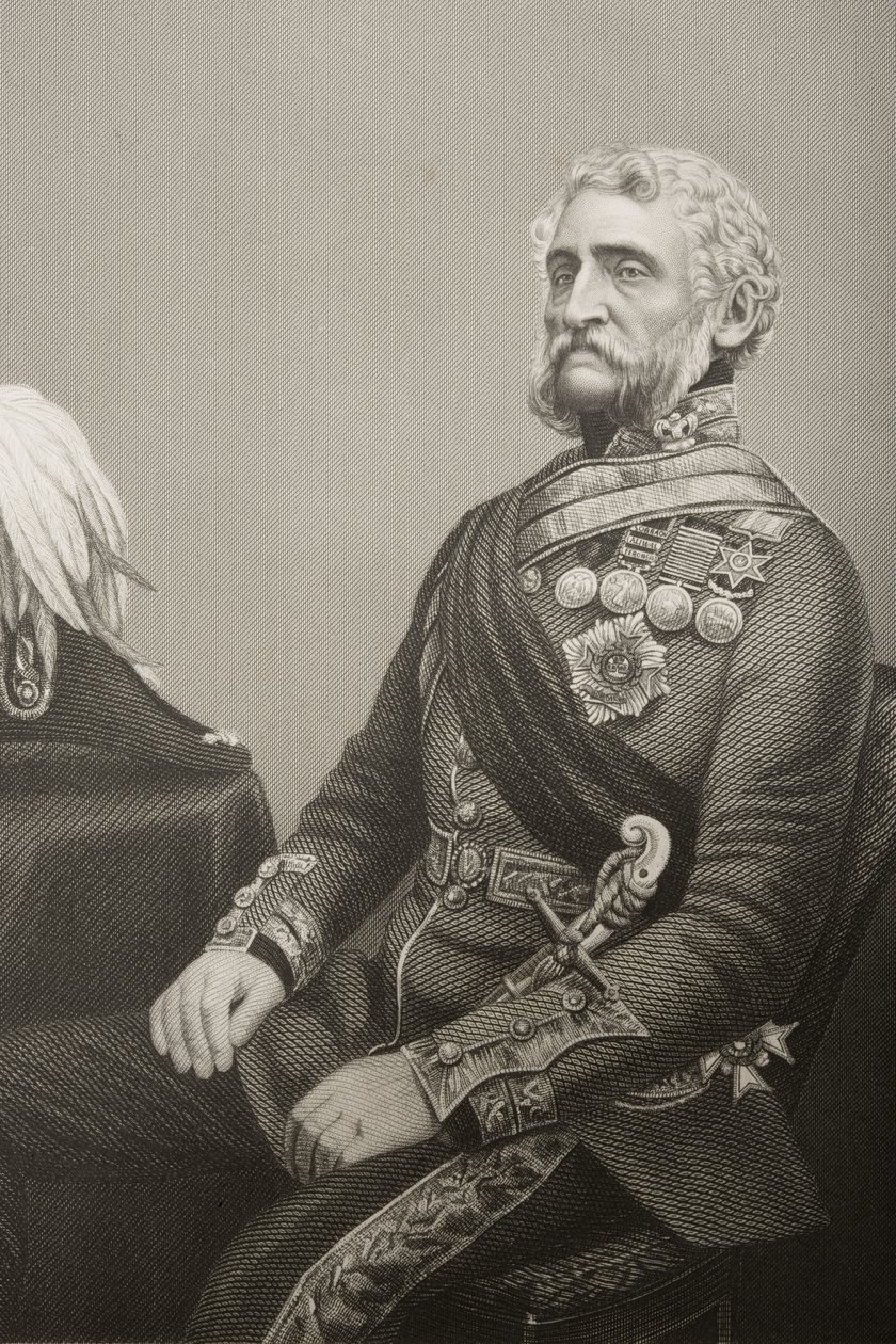 Sir George Harry Wakelyn Smith (1787-1860) graviert von D.J. Pound nach einem Foto, aus 