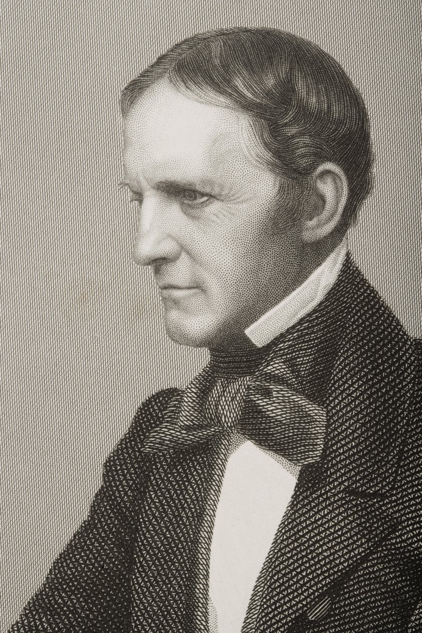 William Hickling Prescott (1796-1859), graviert von D.J. Pound nach einem Foto, aus 