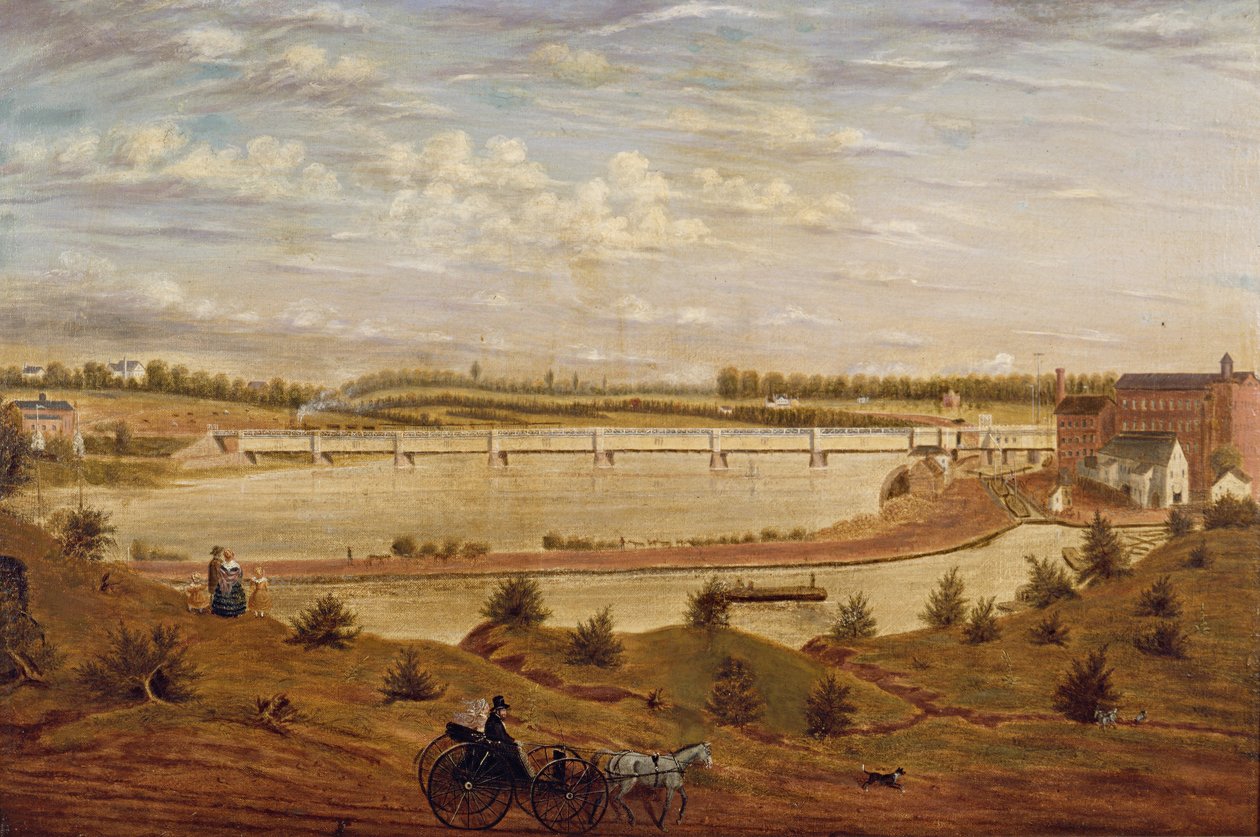 Ansicht der New Brunswick Eisenbahnbrücke von John Jesse Barker
