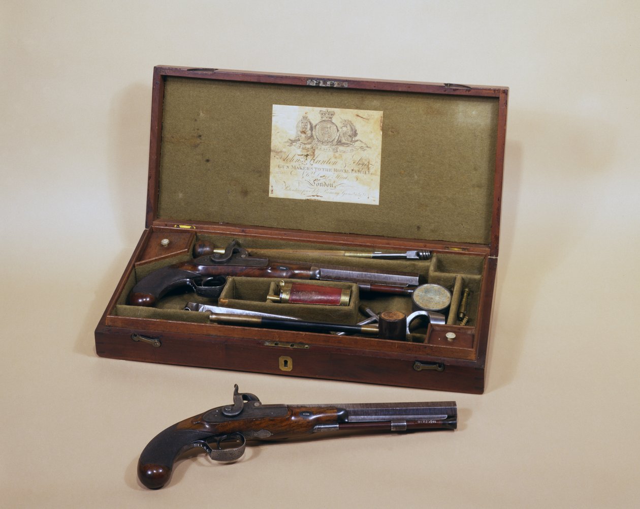 Paar Perkussionspistolen von John Manton & Son, London, England von John Manton and Son
