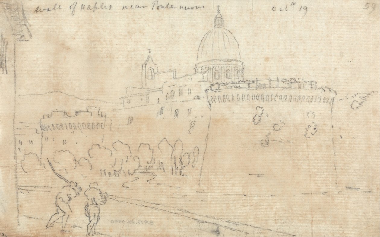 Die Mauer von Neapel bei Ponte Nuovo von John Robert Cozens