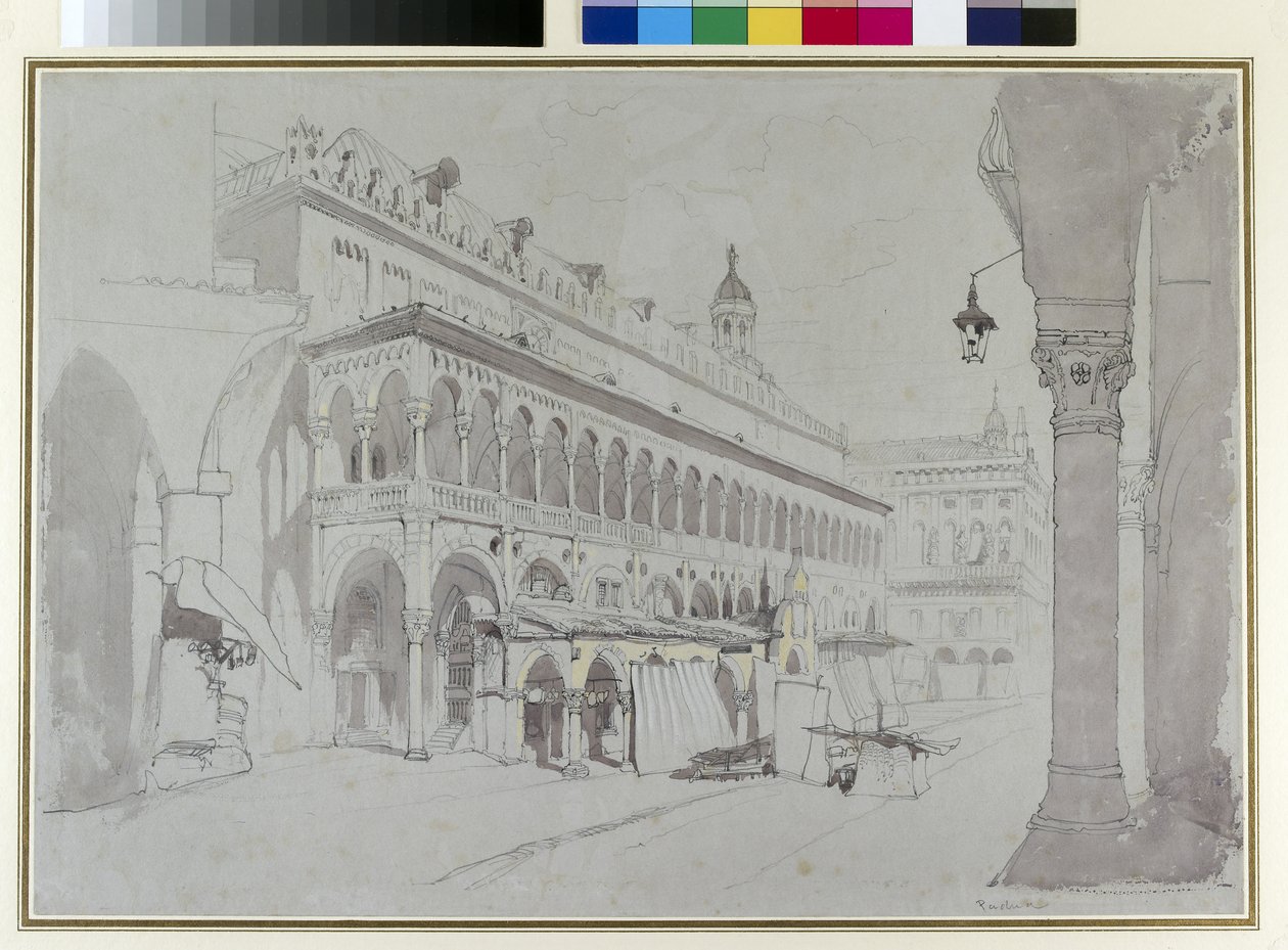Der Palazzo della Ragione und die Piazza delle Erbe, Padua, Mai 1841 von John Ruskin