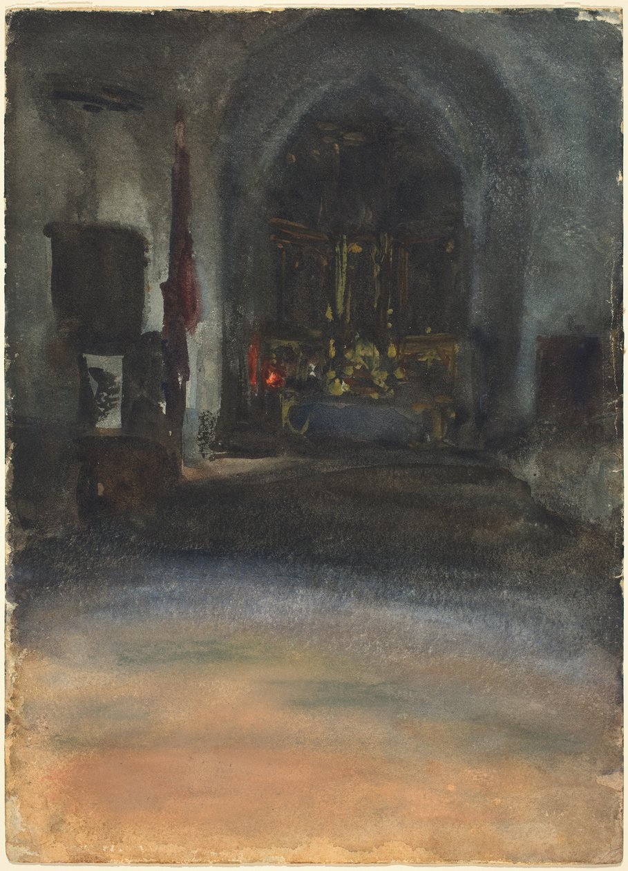 Spanische Kircheninnenraum, ca. 1880 von John Singer Sargent