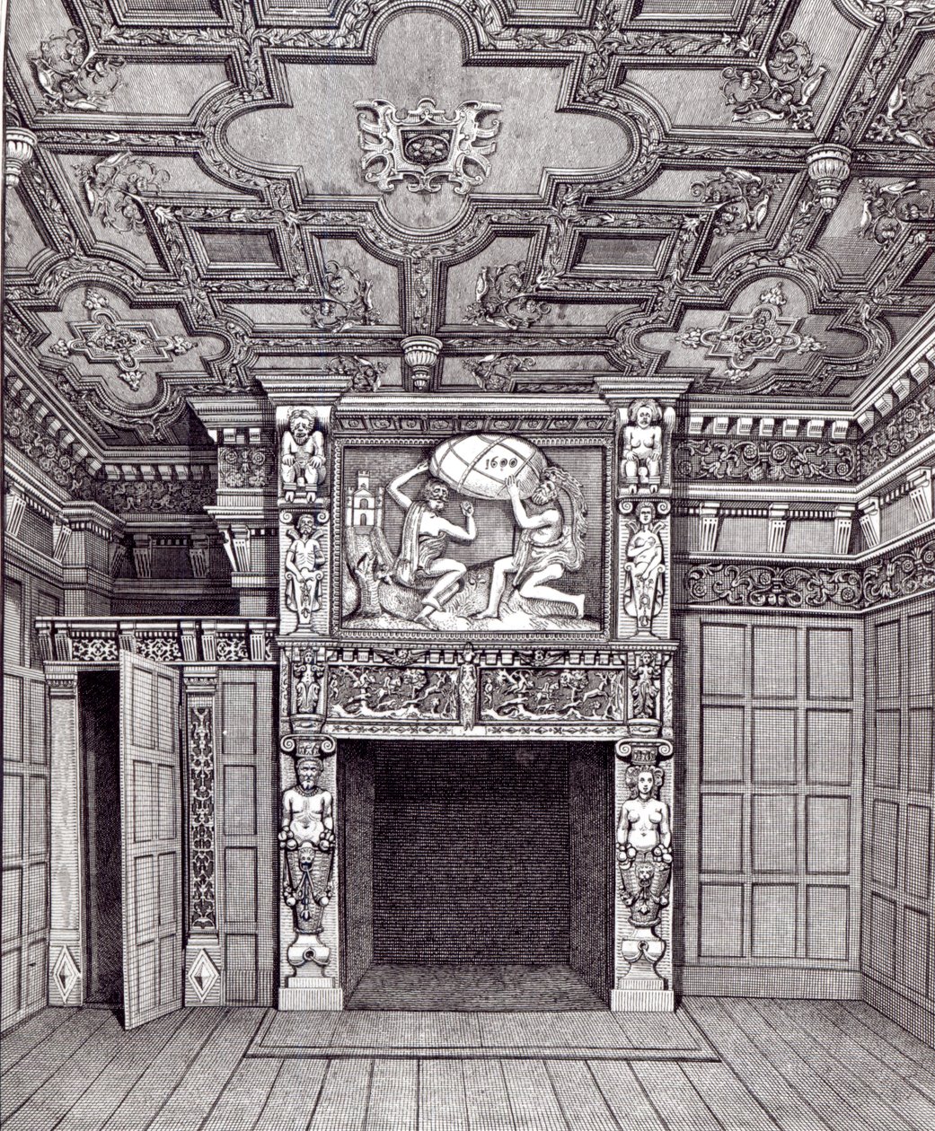 Ostansicht des ersten Stocks von Sir Paul Pindar