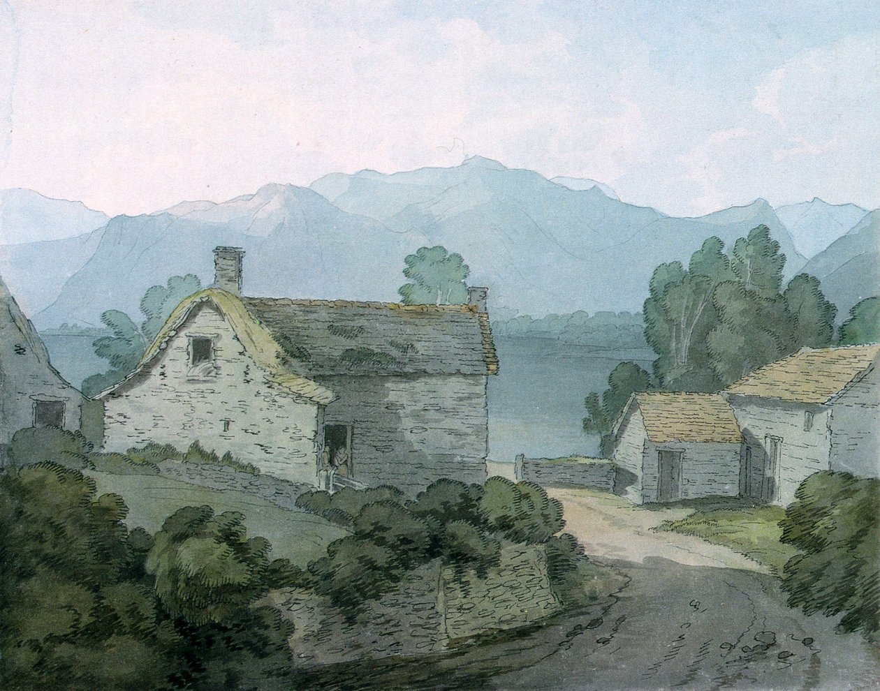 Am Ullswater, Cumberland, 1791 von John White Abbott