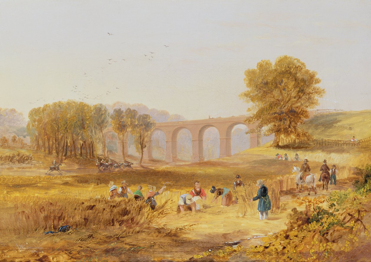 Corby Viadukt, die Newcastle und Carlisle Eisenbahn, 1836 von John Wilson Carmichael