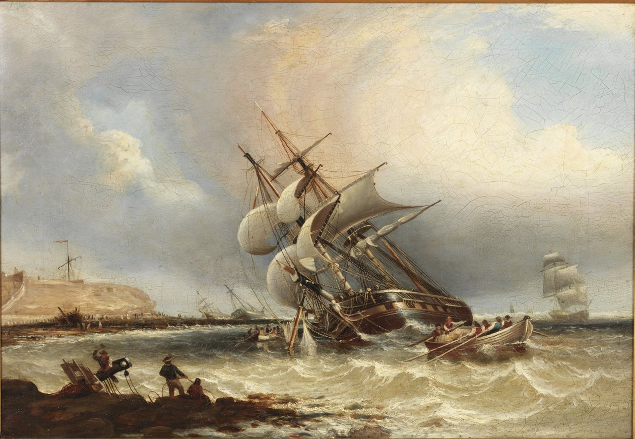Schiffswracks vor dem Tyne, vor dem Bau der Piers von John Wilson Carmichael