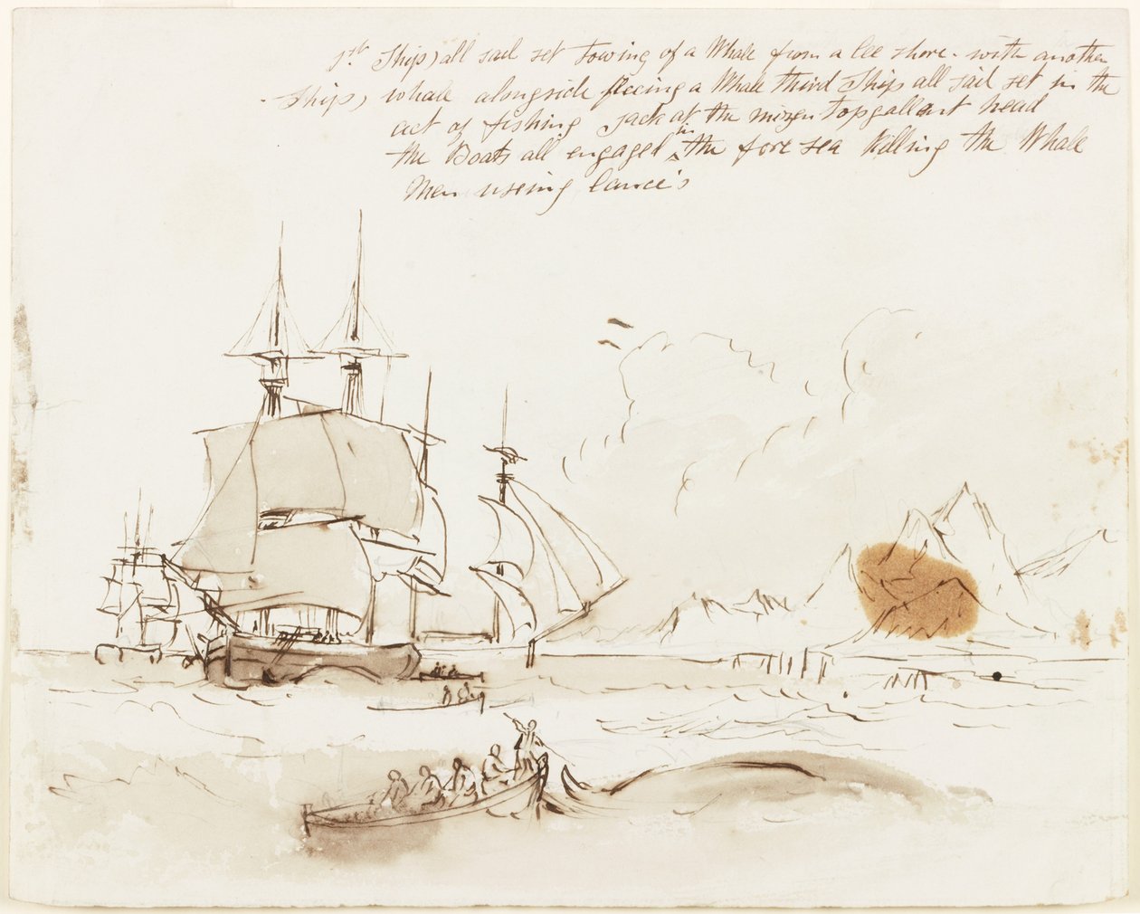 Studie für ein Walfangbild von John Wilson Carmichael