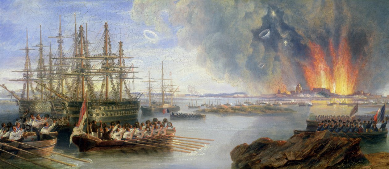 Die Bombardierung von Sewastopol, 1858 von John Wilson Carmichael