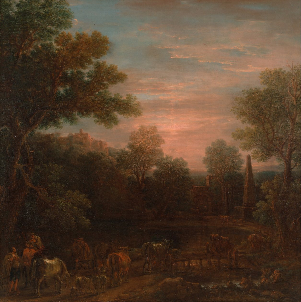 Klassische Landschaft - Abend von John Wootton