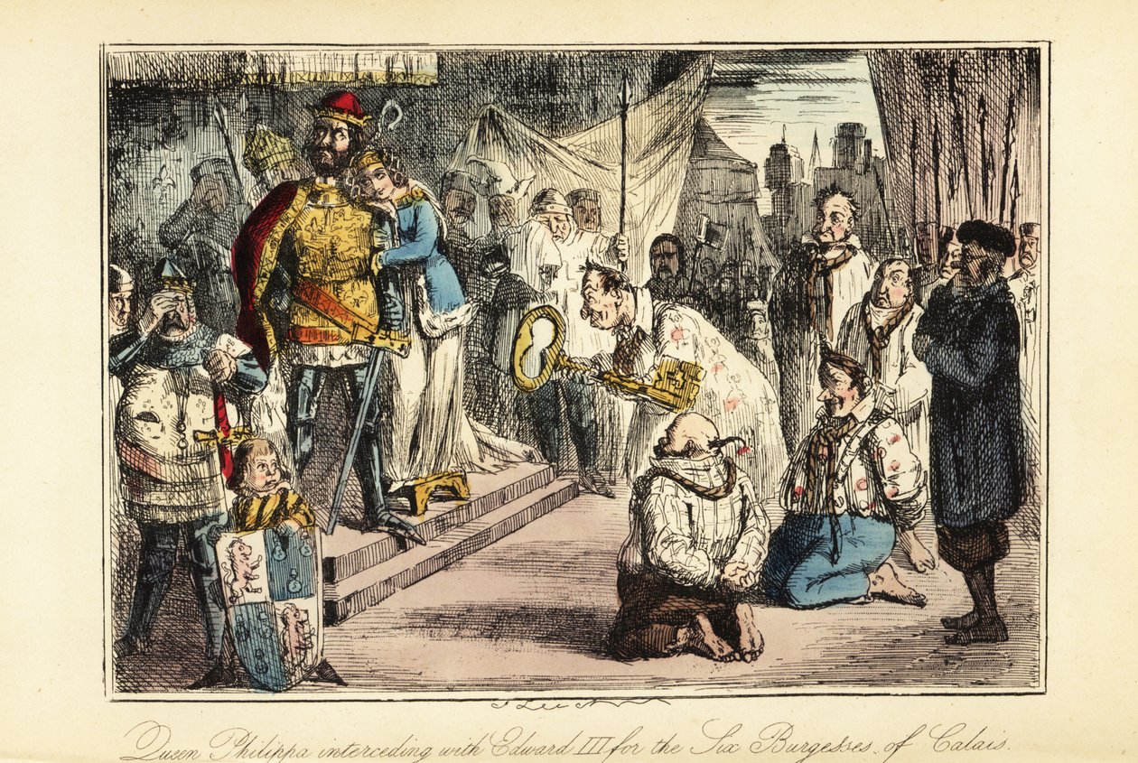 König Edward III. von England nach der Belagerung von Calais im Jahr 1347 von John (after) Leech