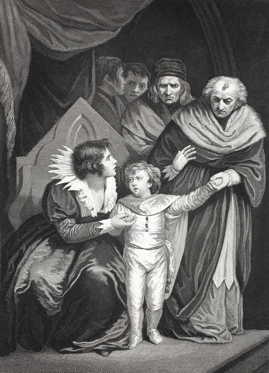 Elizabeth Woodville übergibt ihren Sohn von John (after) Opie