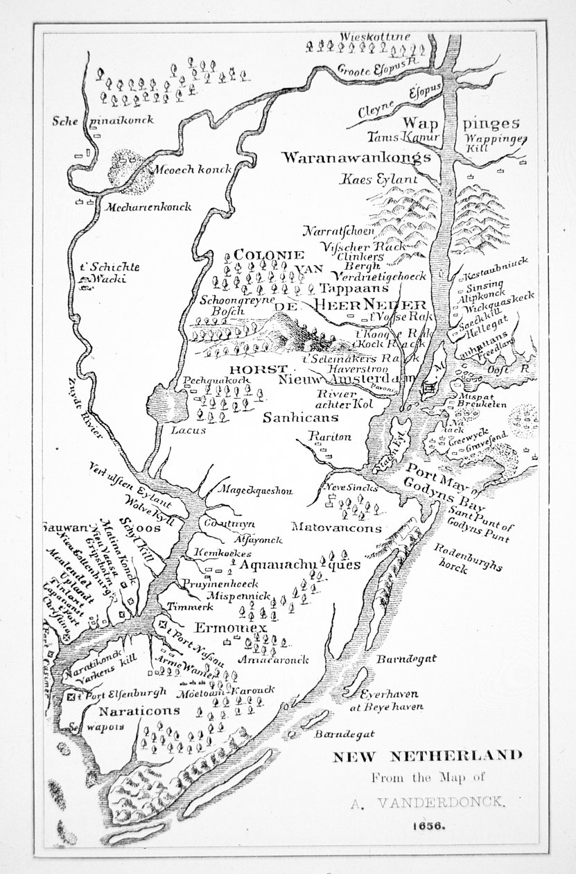 Kolonialamerika: die niederländische Kolonie Neu-Niederland von John (after) Vanderbank
