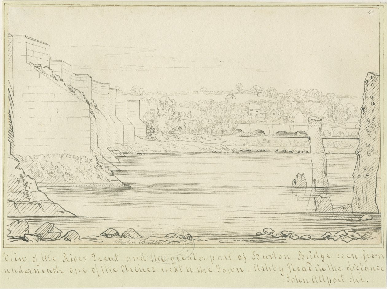 Burton-upon-Trent - Brücke und Stadt von John Allport
