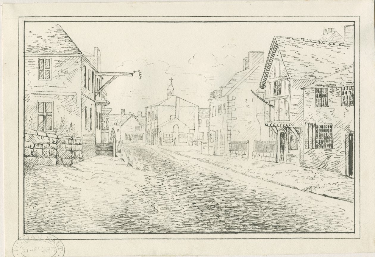 Rugeley Stadt - Wolseley Brücke zur Lichfield Straße (1814) von John Allport