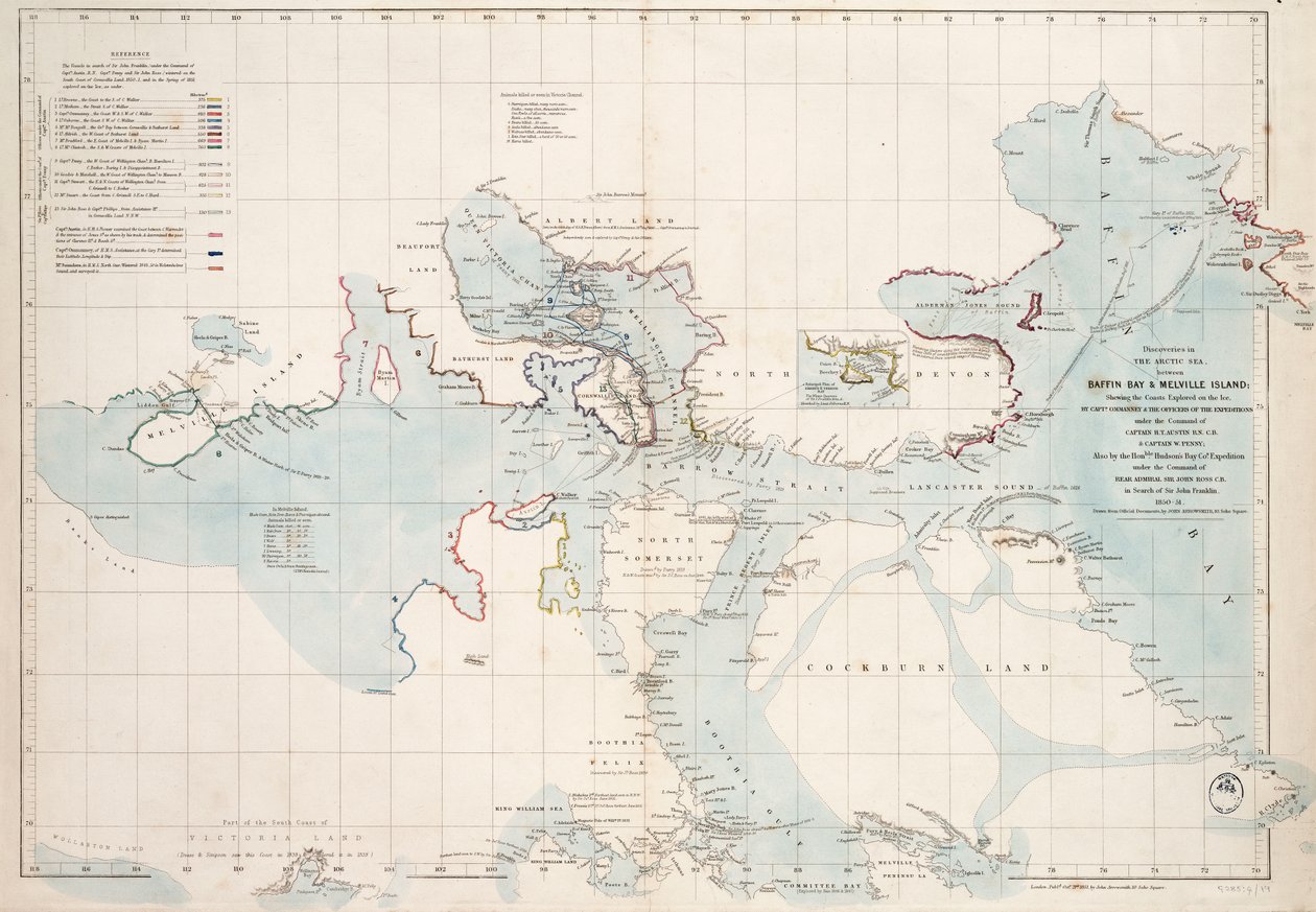 Entdeckungen im Arktischen Meer zwischen Baffin Bay und Melville Island von John Arrowsmith