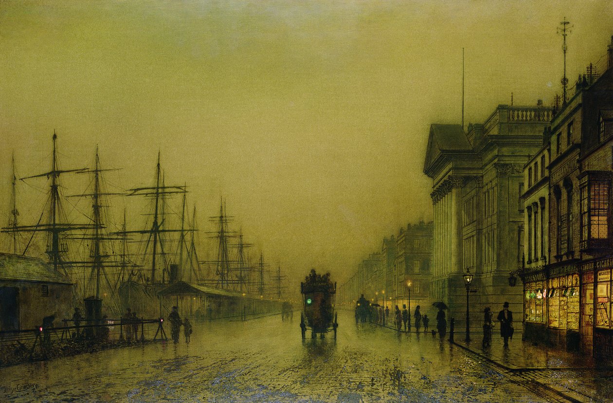 Liverpool Docks Zollhaus und Salthouse Docks, Liverpool von John Atkinson Grimshaw