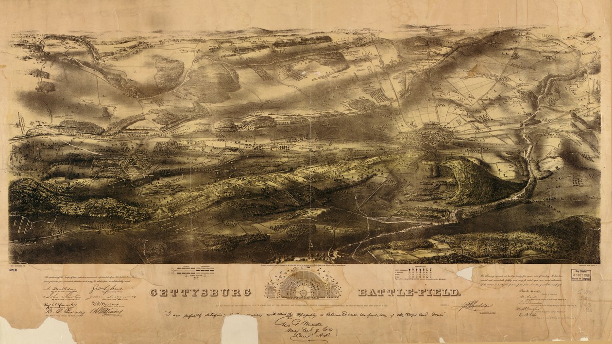 Schlachtfeld von Gettysburg von John Bachelder