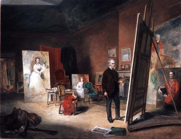 Porträt von Sir Francis Grant an einer Staffelei von John Ballantyne