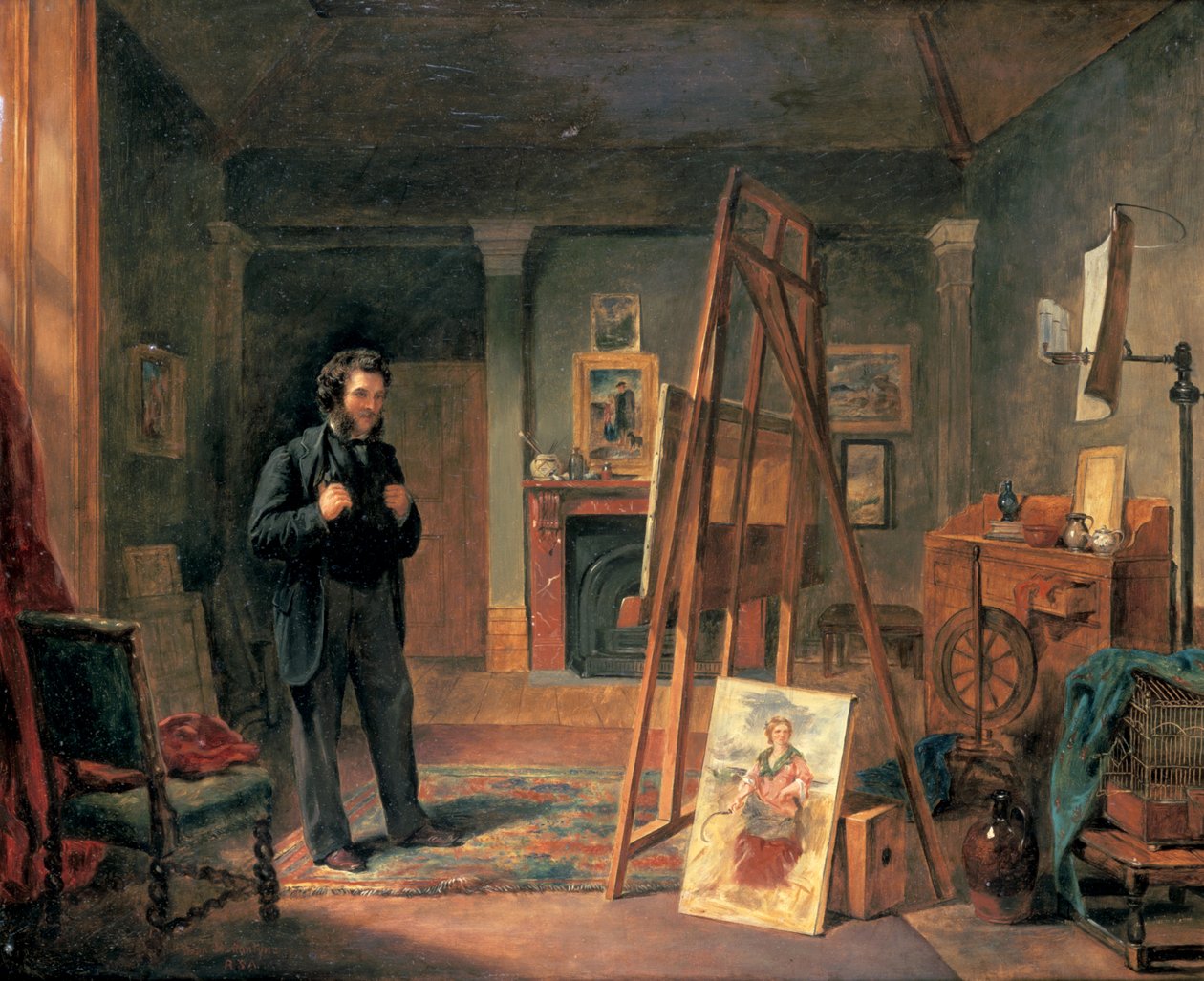 Porträt von Thomas Faed in seinem Studio, 19. Jahrhundert von John Ballantyne