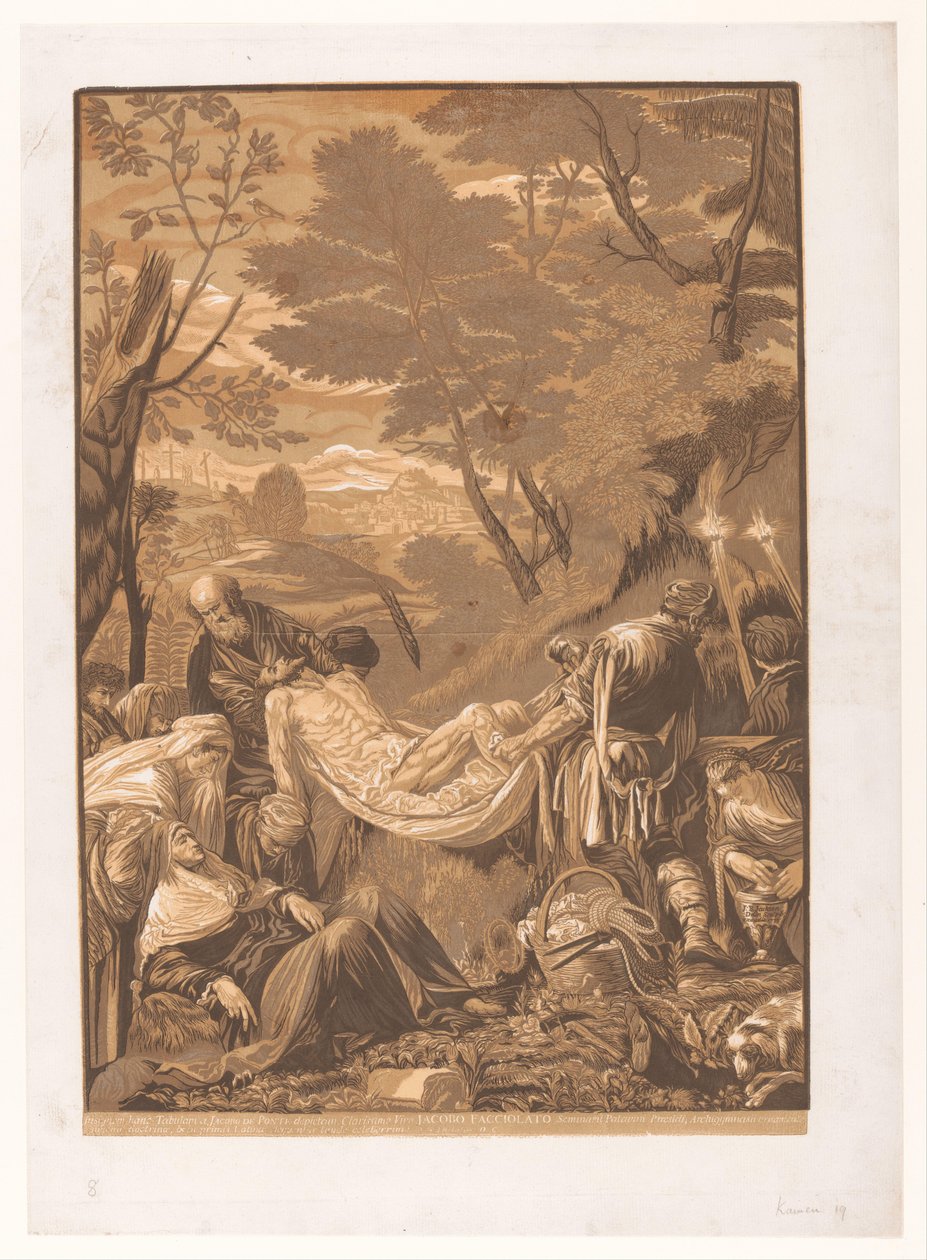 Grablegung (Serie: Kunstwerke von venezianischen Meistern) von John Baptist Jackson