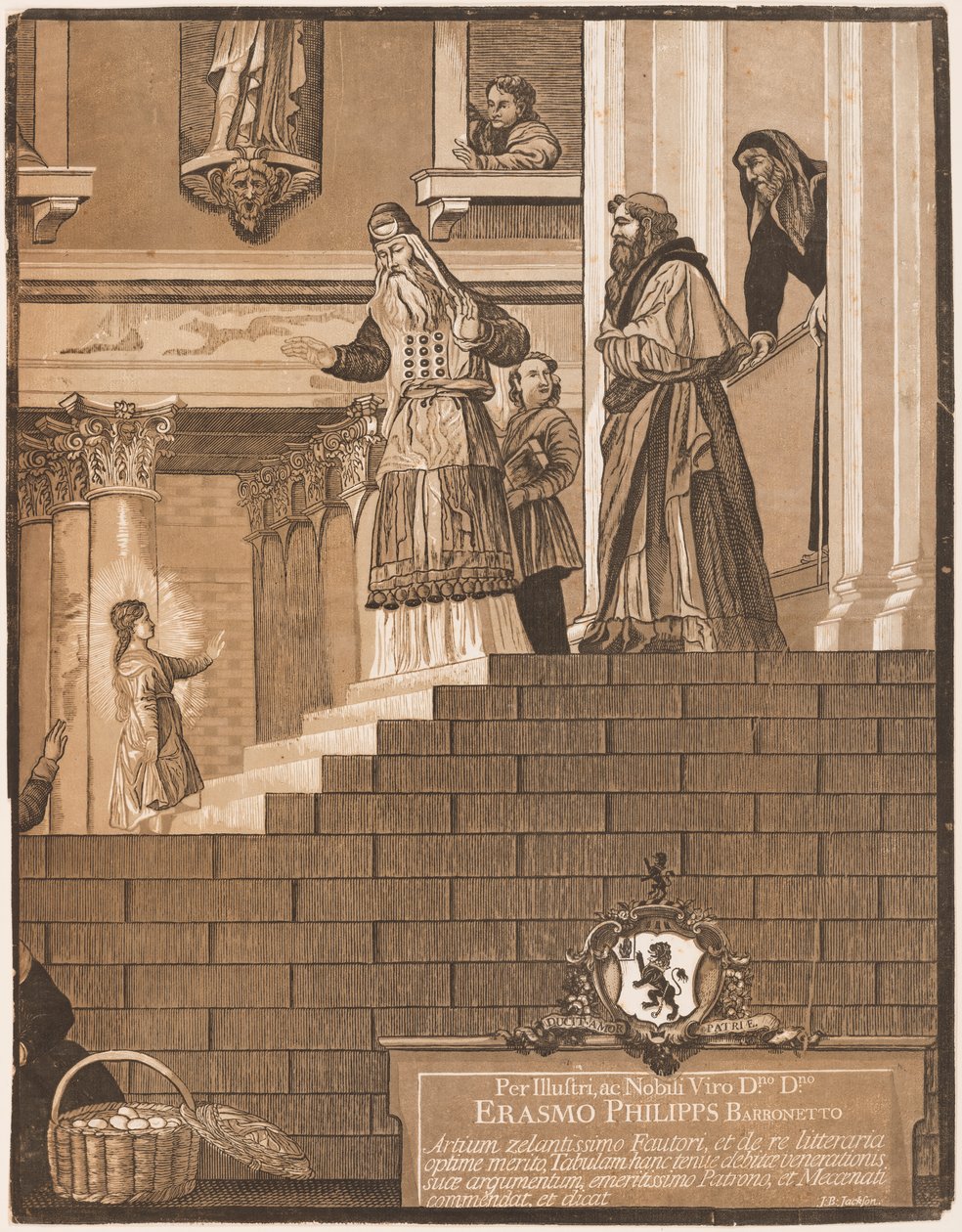 Darstellung der Jungfrau im Tempel, nach Tizian (rechtes Blatt) von John Baptist Jackson
