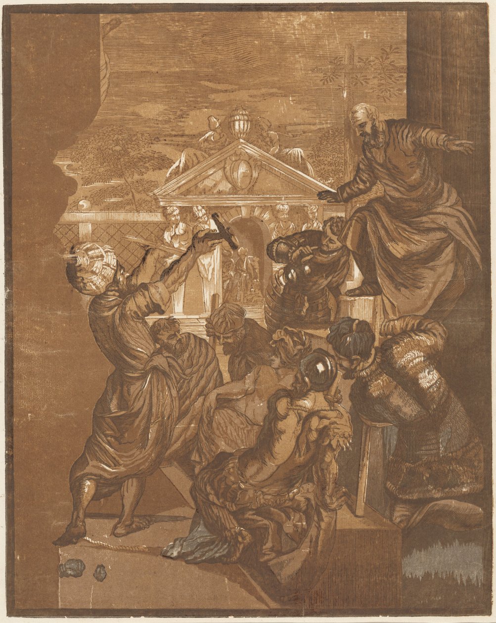 Das Wunder des Heiligen Markus (rechte Seite) von John Baptist Jackson after Jacopo Tintoretto