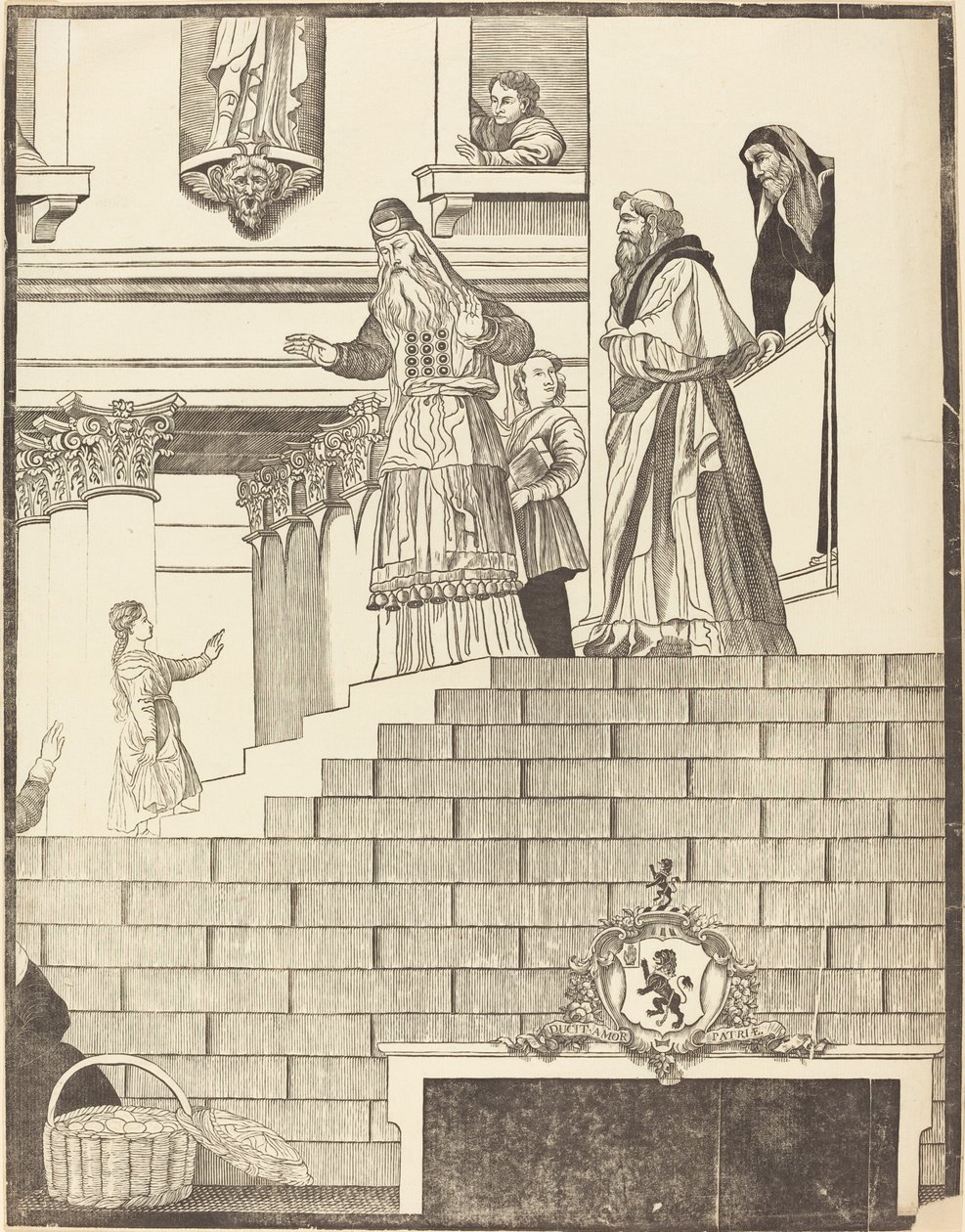 Darstellung der Jungfrau im Tempel (rechte Tafel) von John Baptist Jackson after Titian