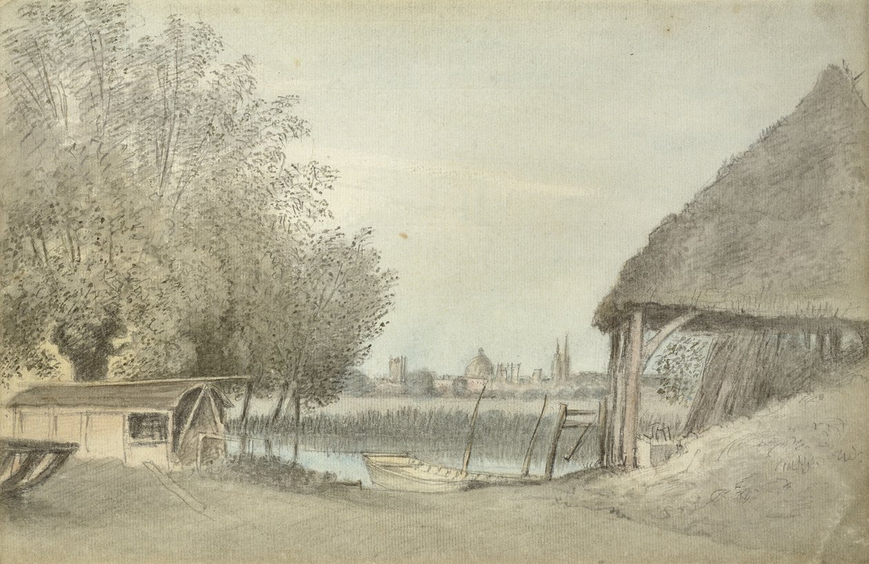 Ferry Hinksey, bei Oxford, 15. Juni 1789 von John Baptist Malchair