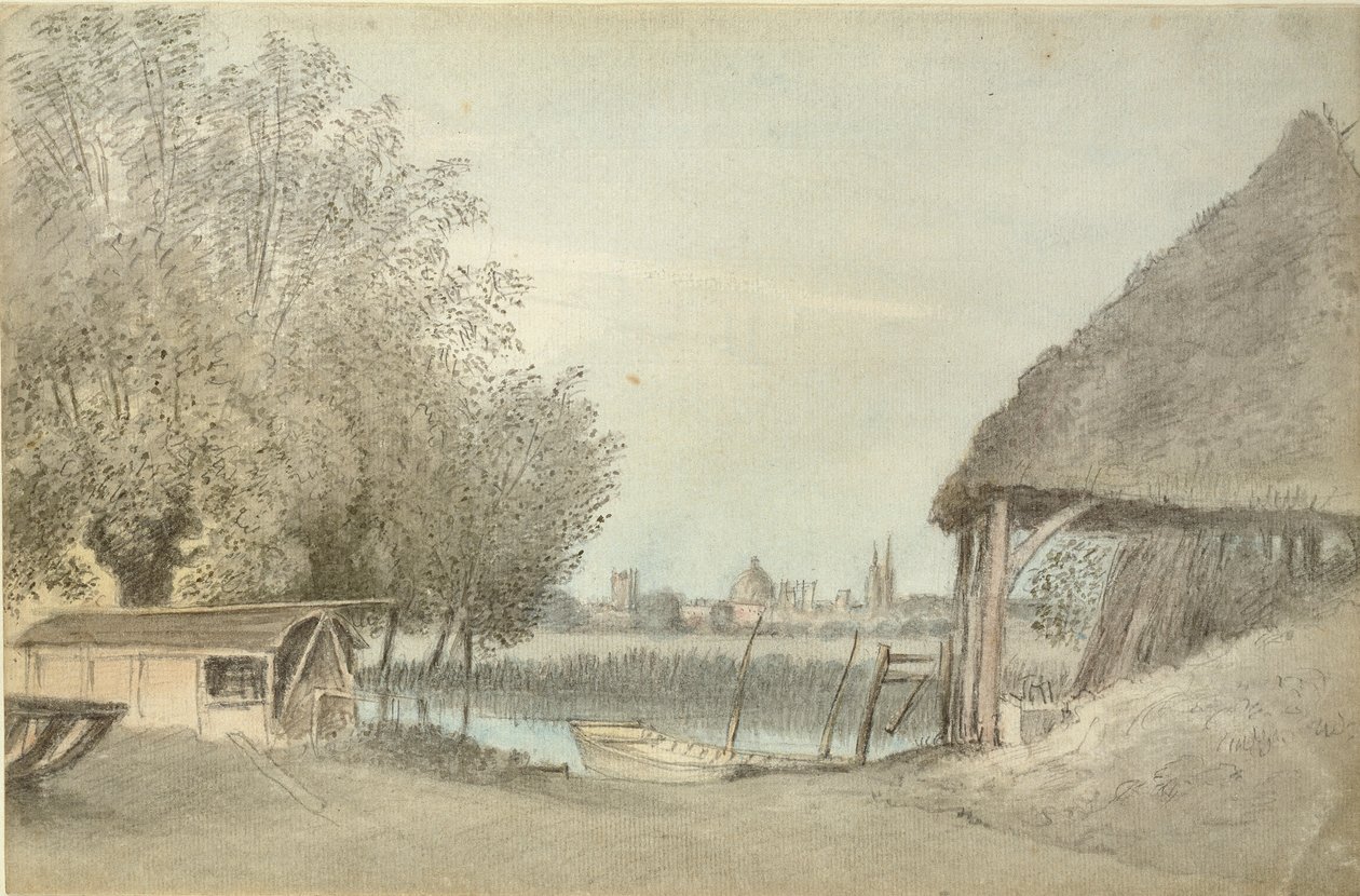 Fähre Hinksey, in der Nähe von Oxford, 15. Juni 1789 von John Baptist Malchair