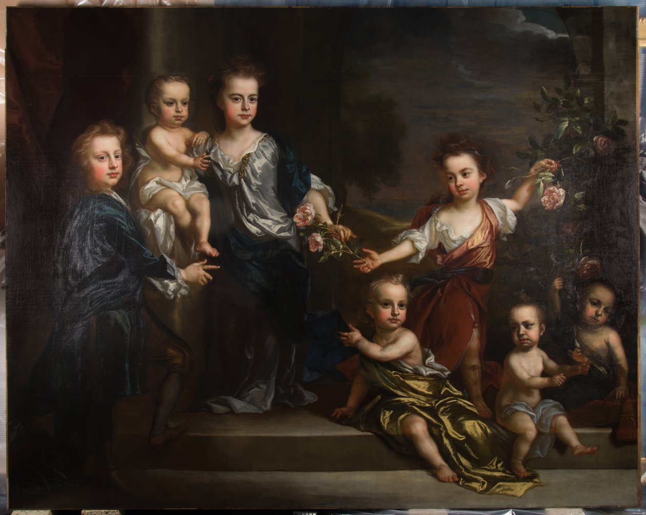 Porträt von sieben Kindern von Charles Seymour, 6. Herzog von Somerset von John Baptiste Closterman
