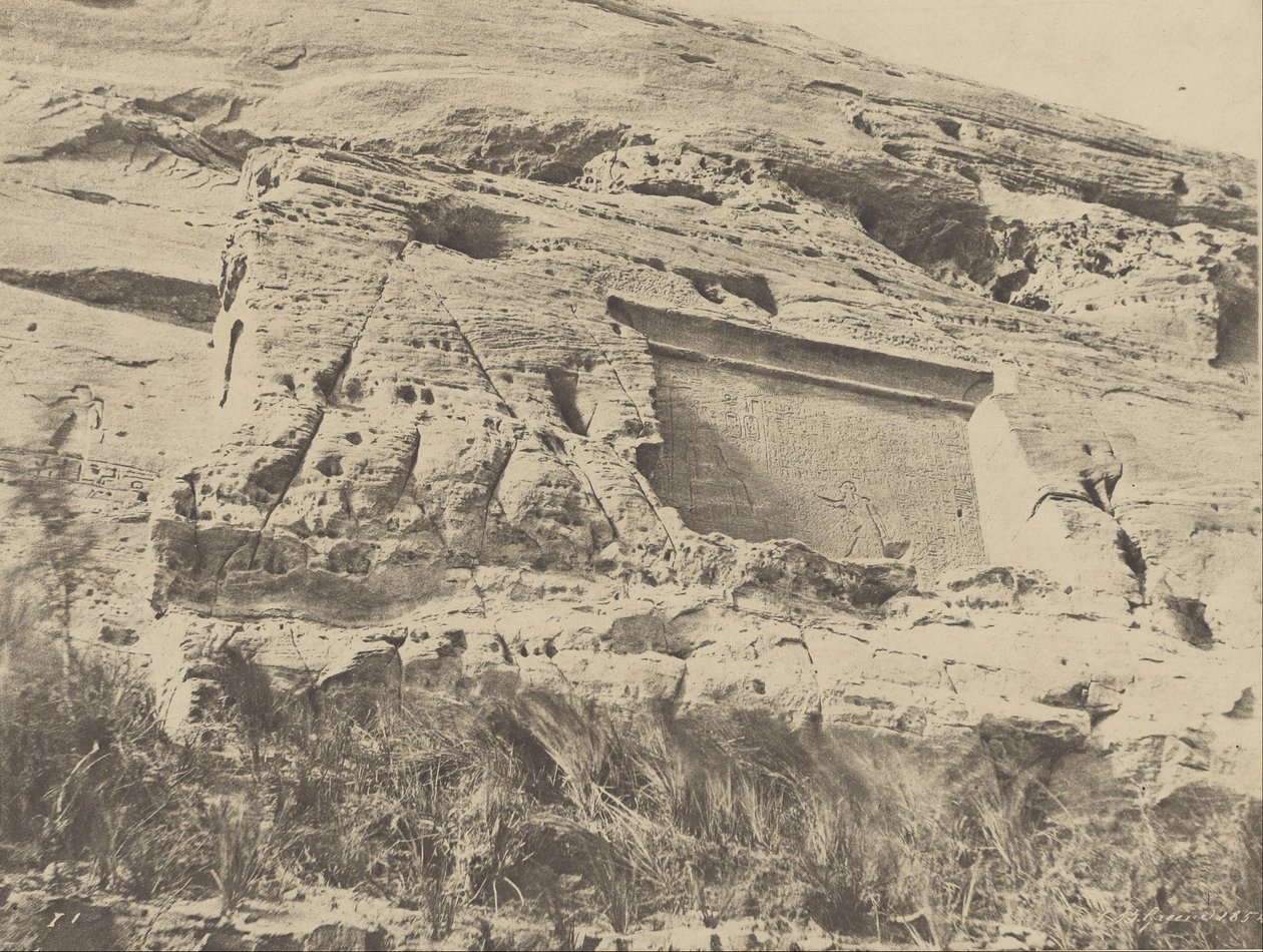 Ibsamboul, Stele rechts vom Hathor-Tempel von John Beasly Greene