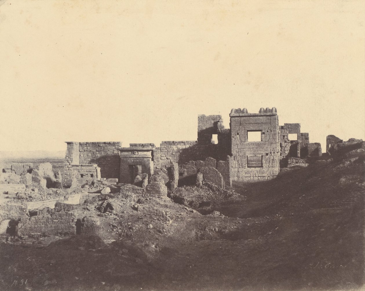 Médinet Habou. Blick vom Eingang des Palastes von Ramses Méiamoun von John Beasly Greene
