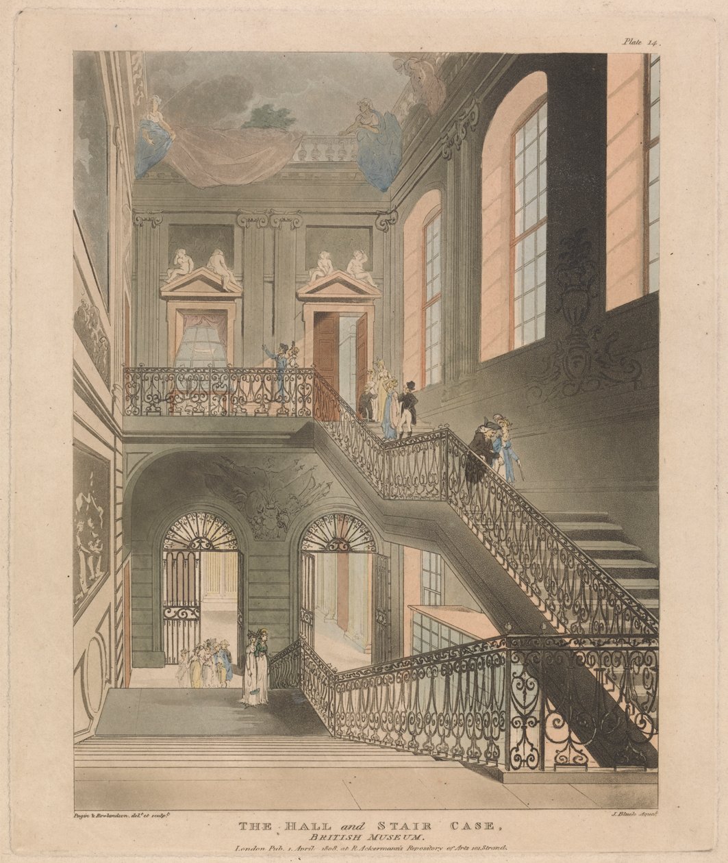 Die Halle und Treppenhaus, British Museum von John Bluck