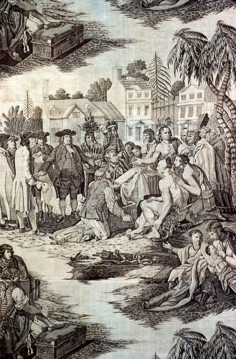 William Penns Vertrag mit den Indianern (Stoff) von John Boydell