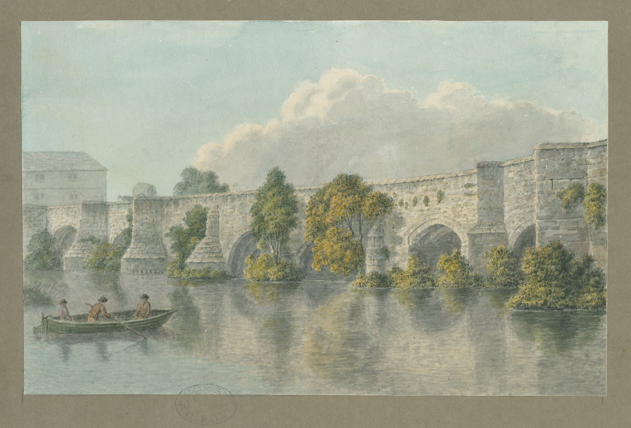 Burton-upon-Trent Brücke und Stadt von John Buckler