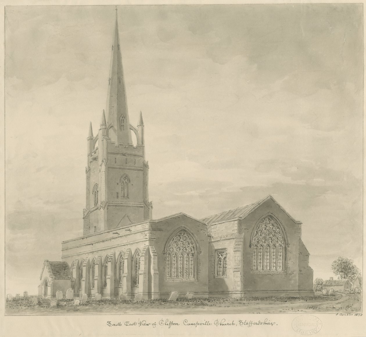 Clifton Campville Kirche von John Buckler