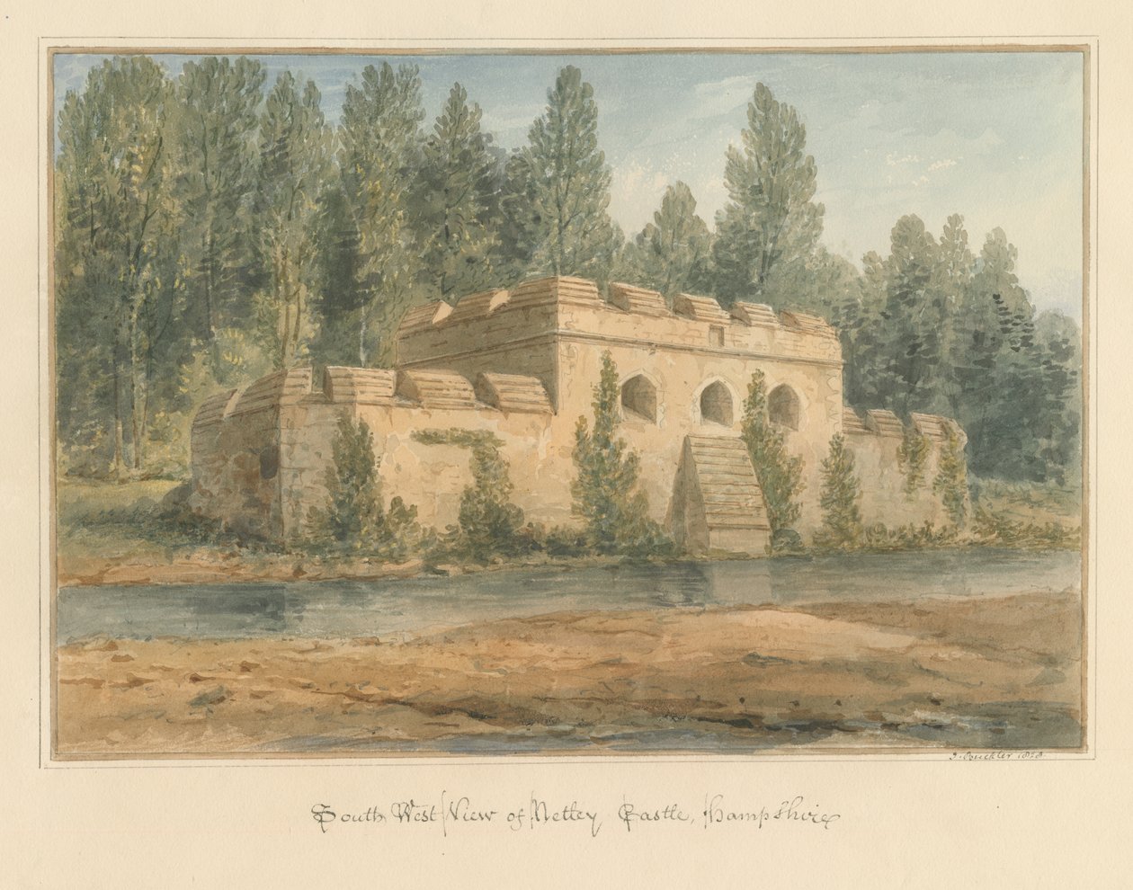 Hampshire - Netley Schloss, 1828 von John Buckler