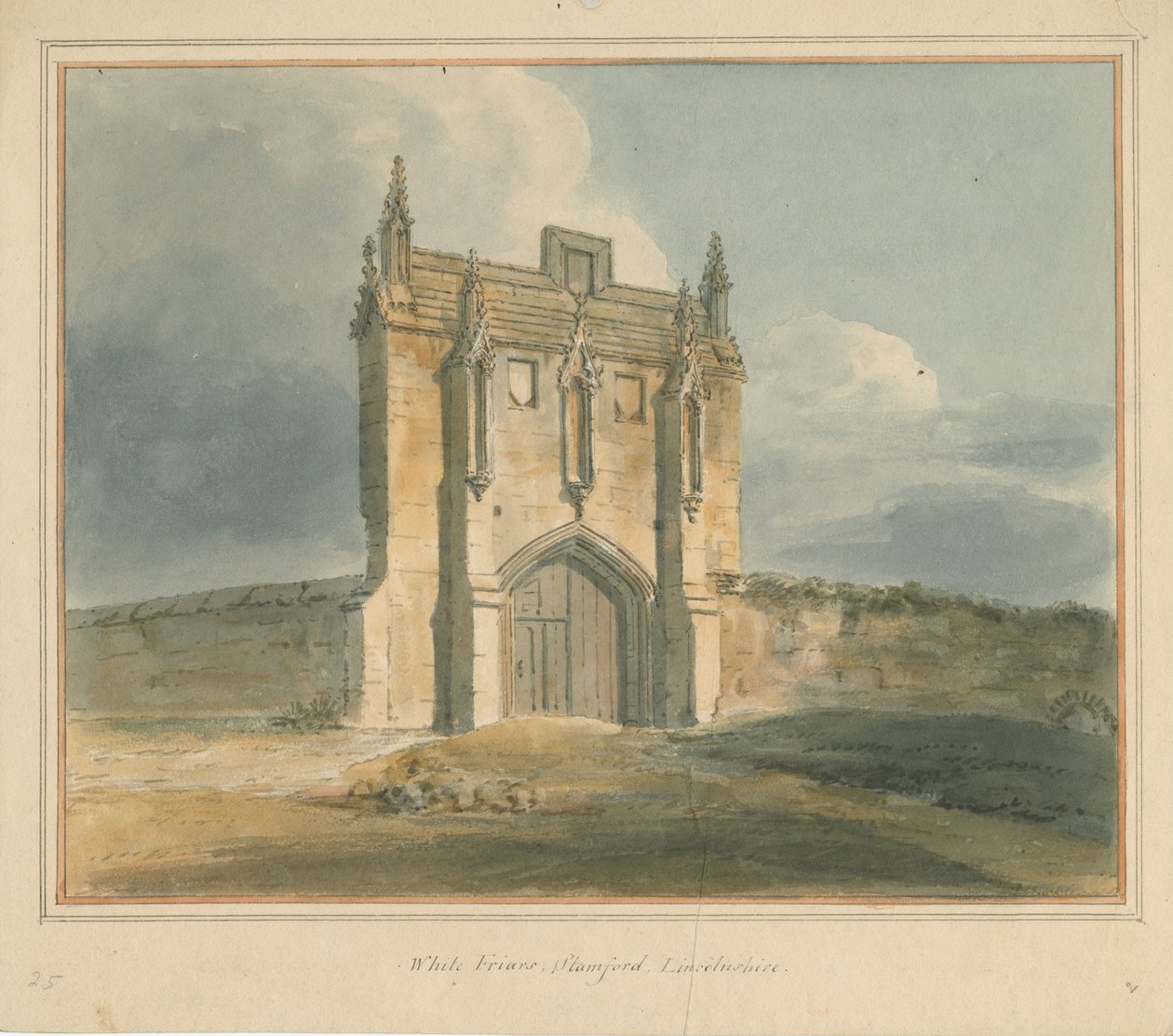 Stamford - White Friars, 1802 von John Buckler
