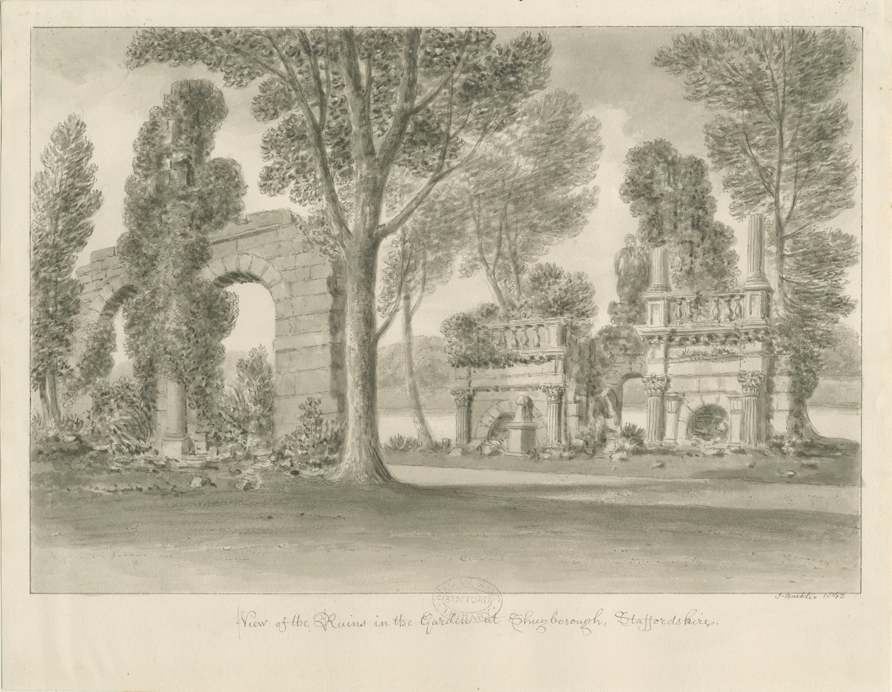 Shugborough - Ruinen im Garten von John Buckler