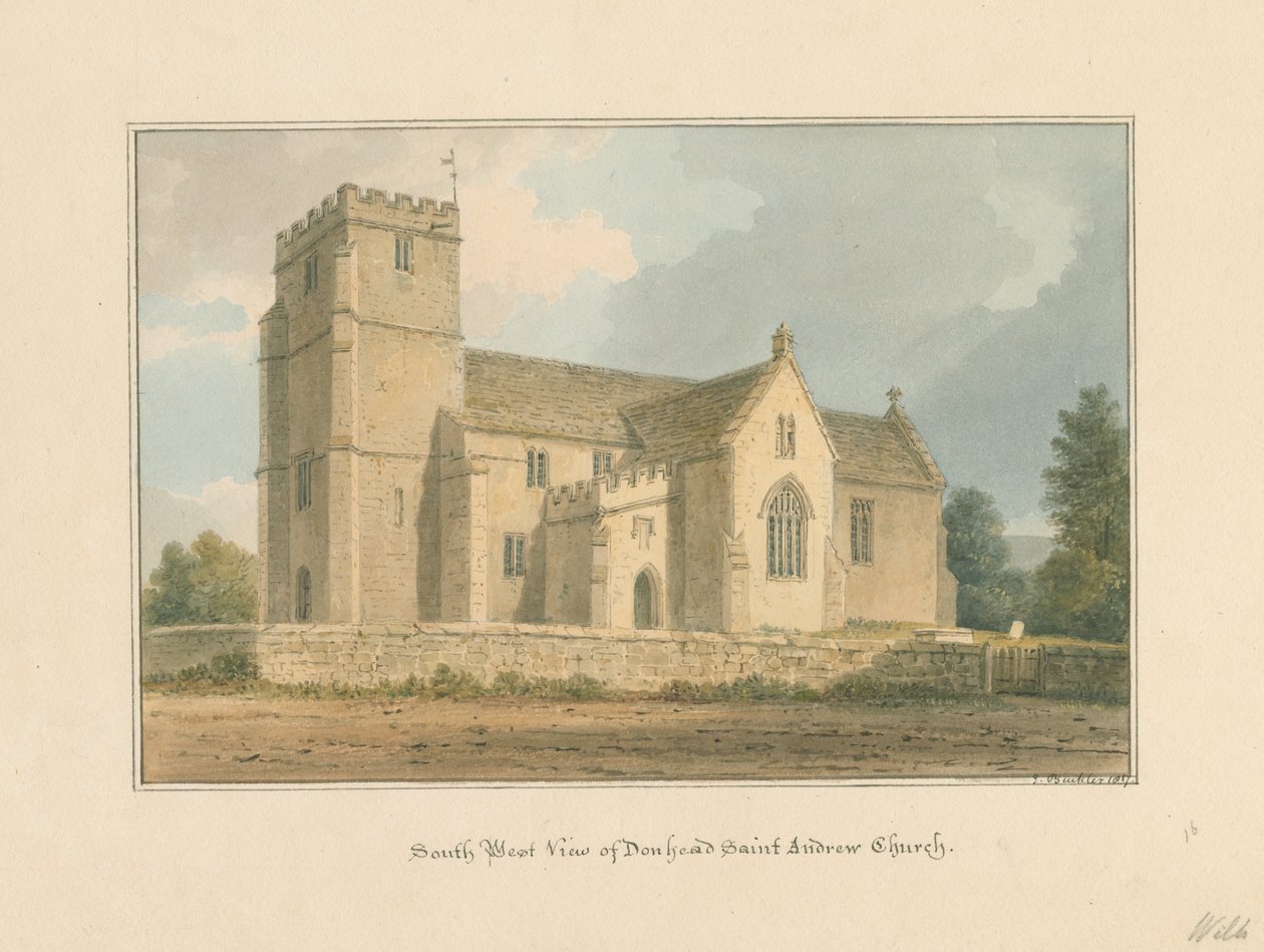Wiltshire - Donhead Saint Andrew Kirche, 1817 von John Buckler