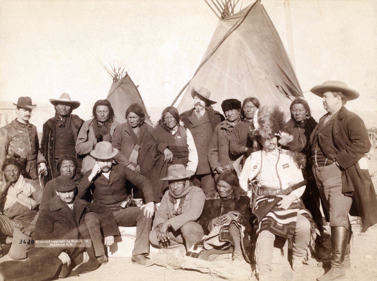 Indianerhäuptlinge und US-Beamte in Pine Ridge, 1891 von John C. H. Grabill