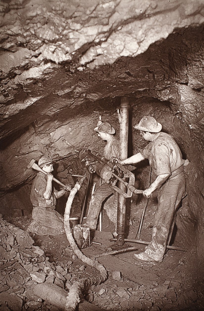Ein Bohrkopf, East Pool Mine, Illustration aus 
