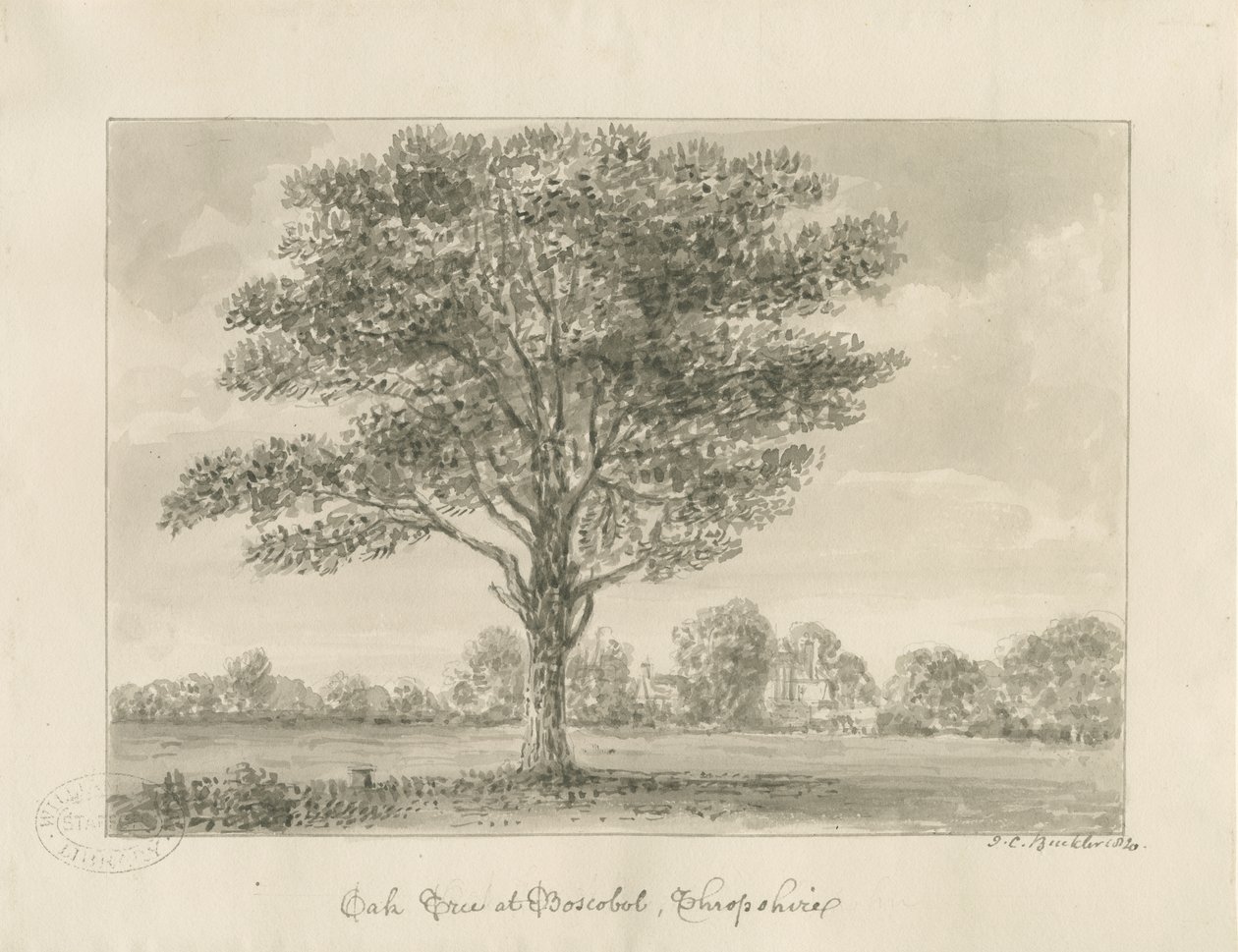 Boscobel - Die Königseiche von John Chessell Buckler