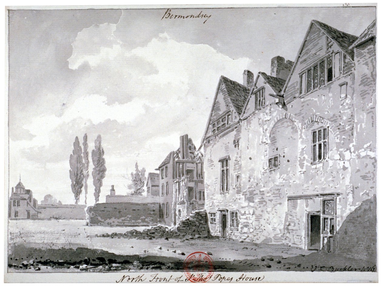 Nordfront des Bermondsey House, London, 1816 von John Chessell Buckler