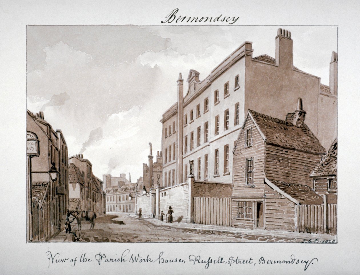 Gemeindearmenhaus, Tanner Street, Bermondsey, London, 1828 von John Chessell Buckler