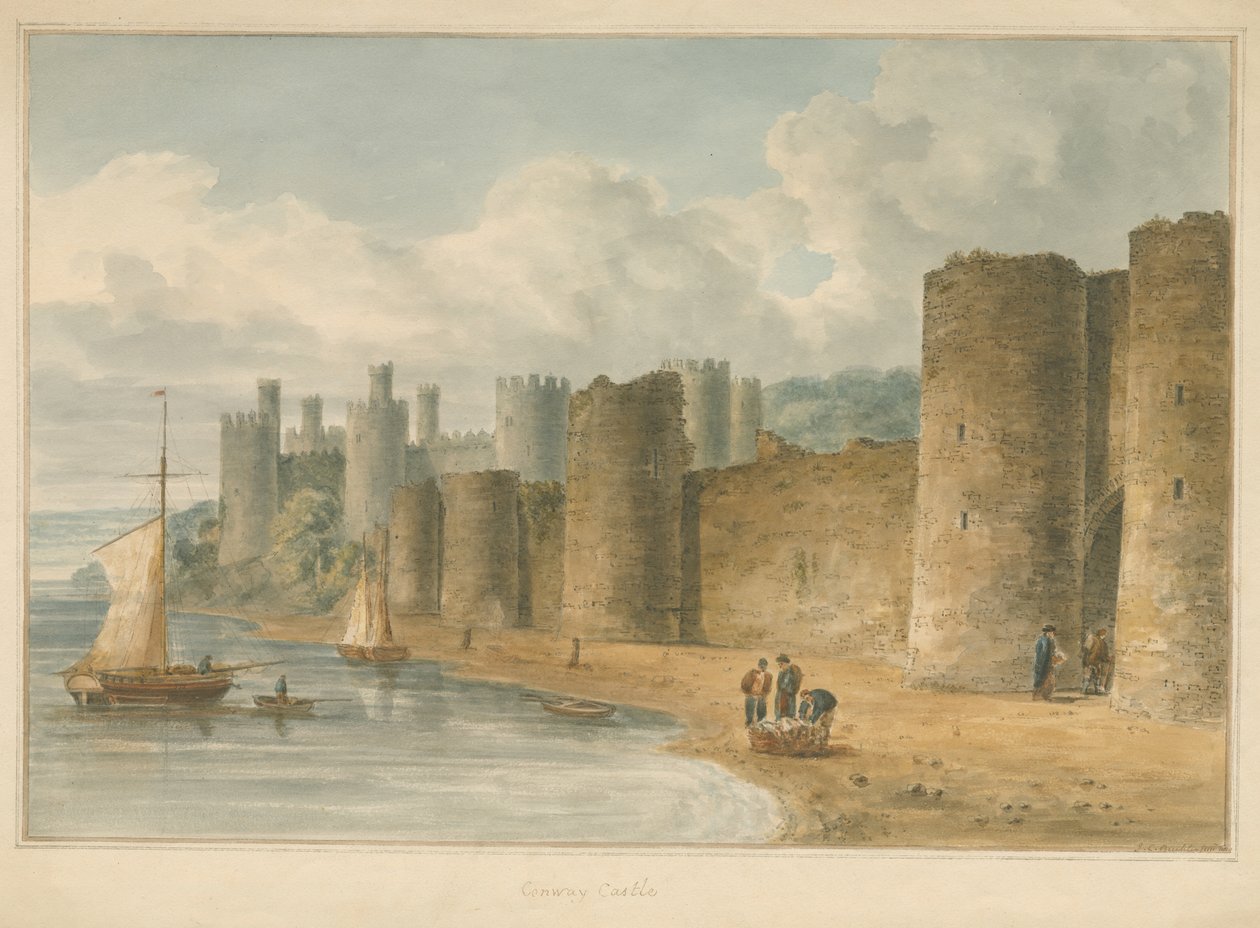 Wales - Carnarvonshire - Conway Castle, 1810 von John Chessell Buckler